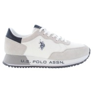  ανδρικά sneakers u.s.polo assn cleef006-whi textile-suede λευκό
