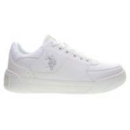  ανδρικά sneakers u.s.polo assn nole003-whi pu synth leather-nylon λευκό