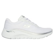  γυναικεία sneakers skechers 150067/wsl arch fit 2.0-glow the distance white/silver λευκό