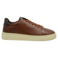  ανδρικά sneakers gant mc julien 29631555 leather g417 cognac/dk brown καφέ δέρμα