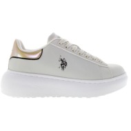  γυναικεία sneakers u.s.polo assn meghan001-cre002 pu synth. leather μπεζ