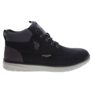  ανδρικά μποτάκια u.s.polo assn ygor008-blk pu synth. leather-nylon μαύρο