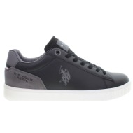  ανδρικά sneakers u.s.polo assn tymes006a-blk pu synth. leather-nylon μαύρο