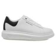  ανδρικά sneakers renato garini 904-marcello-9-024vfg white/blk stamp/white outsole λευκό/μαύρο