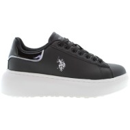  γυναικεία sneakers u.s.polo assn meghan001-blk pu synth. leather μαύρο