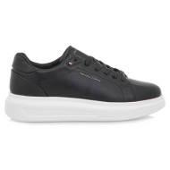  ανδρικά sneakers renato garini 651 marcello-615 total black/white outsole μαύρο λευκό