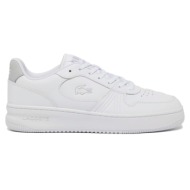  ανδρικά sneakers lacoste l001 set 224 2 sma wht/wht 748sma001821g λευκό δέρμα