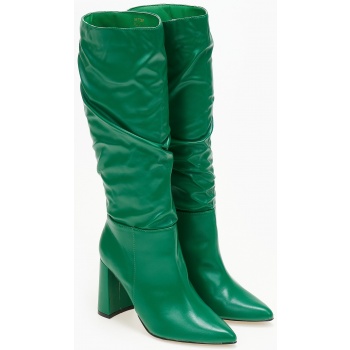μπότες με χοντρό τακούνι - πράσινο