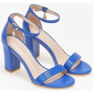  πέδιλα με χοντρό τακούνι και κλειστή φτέρνα - μπλε
