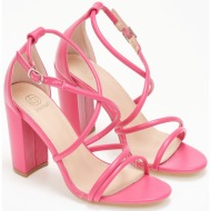  πέδιλα με στρογγυλά λουράκια - φούξια