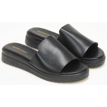 γυναικεία flatform με φάσα - μαύρο