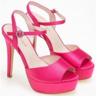  σατέν πέδιλα με ιδιαίτερο σχέδιο τόκας - φούξια