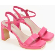  πέδιλα με χοντρό τακούνι - φούξια
