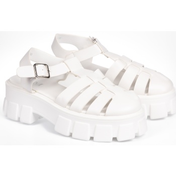 σανδάλια με ιδιαίτερη φάσα - λευκό