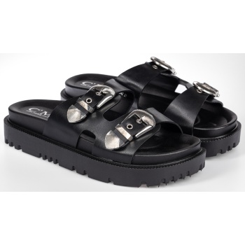 σανδάλια με ιδιαίτερες τόκες - μαύρο