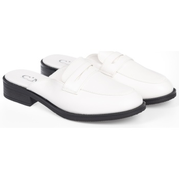 loafers με χοντρό τακούνι - λευκό σε προσφορά