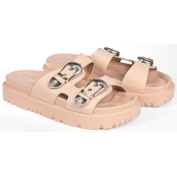 σανδάλια με ιδιαίτερες τόκες - nude