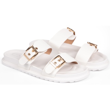 slides με ρυθμιζόμενα λουράκια - λευκό