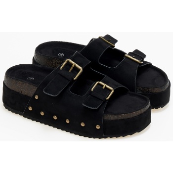 δίπατα σανδάλια με μεταλλικές