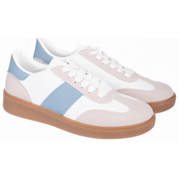 γυναικεία sneakers με συνδυασμό υλικών