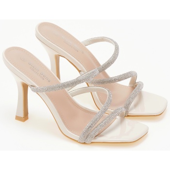 mules με λεπτό τακούνι και λουράκια