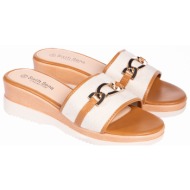  πλατφόρμες με μεταλλική λεπτομέρεια - κάμελ