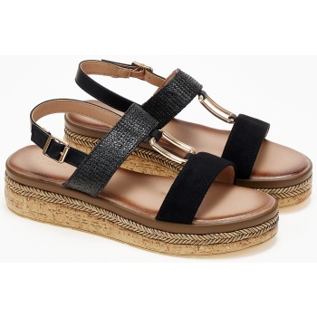 σανδάλια flatform με μεταλλική