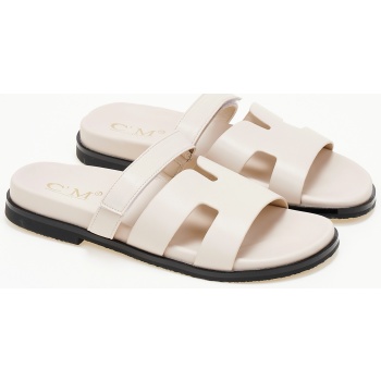 ανοιχτά σανδάλια flatform - μπεζ