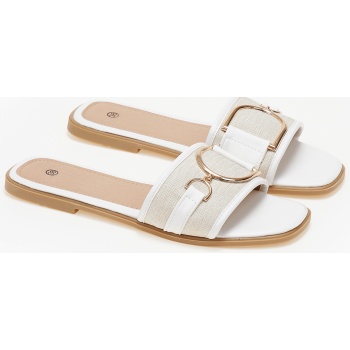 flat ανοιχτά σανδάλια με φάσα και