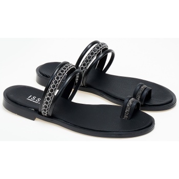 flat σανδάλια με strass ελληνικής