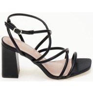  πέδιλα με χοντρό τακούνι - μαύρο