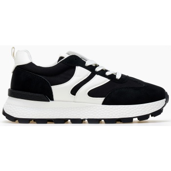 γυναικεία sneakers με διχρωμία - μαύρο