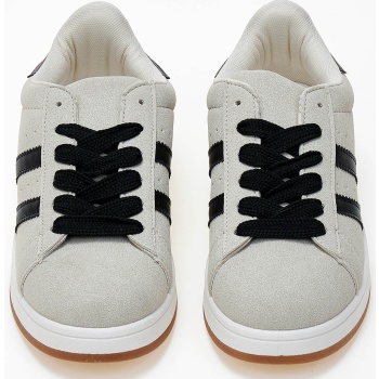 sneakers χαμηλά με ρίγες στο πλάι - μπεζ