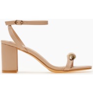  πέδιλα με χοντρό τακούνι - μπεζ