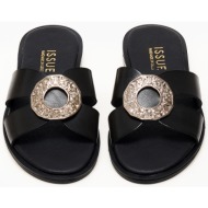  ελληνικά σανδάλια με φάσα και αγκράφα - μαύρο