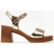  πέδιλα με χοντρό τακούνι - χρυσό