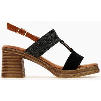 all day πέδιλα με χοντρό τακούνι - μαύρο