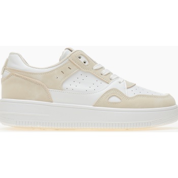 basic γυναικεία sneakers - μπεζ