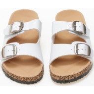  σανδάλια flatform με αγκράφες - λευκό