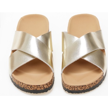 σανδάλια flatform με χιαστί σχέδιο 