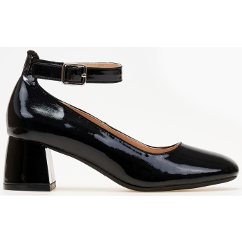 γόβες λουστρίνι με χοντρό τακούνι και