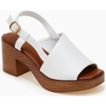 all day πέδιλα με χοντρό τακούνι - λευκό