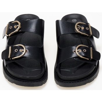 σανδάλια flatform με ρυθμιζόμενες ζώνες