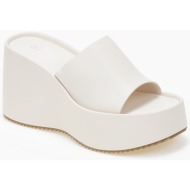  ψηλές πλατφόρμες με φαρδιά φάσα. - μπεζ