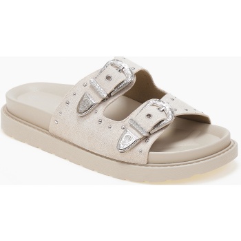 σανδάλια flatform με suede υφή και