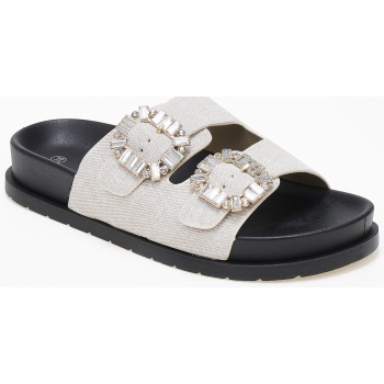 σανδάλια flatform ρυθμιζόμενα με στρας