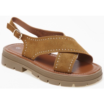 σανδάλια flatform χιαστί με τρούκς και