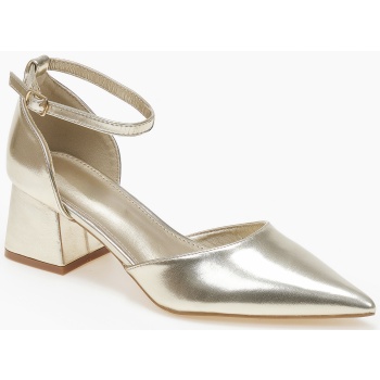 μυτερές γόβες με χοντρό τακούνι και