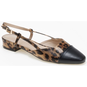 εξώφτερνα χαμηλά γοβάκια με διχρωμία 