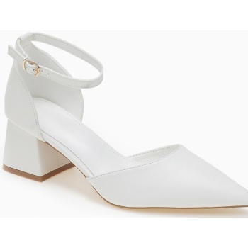 μυτερές γόβες με χοντρό τακούνι και